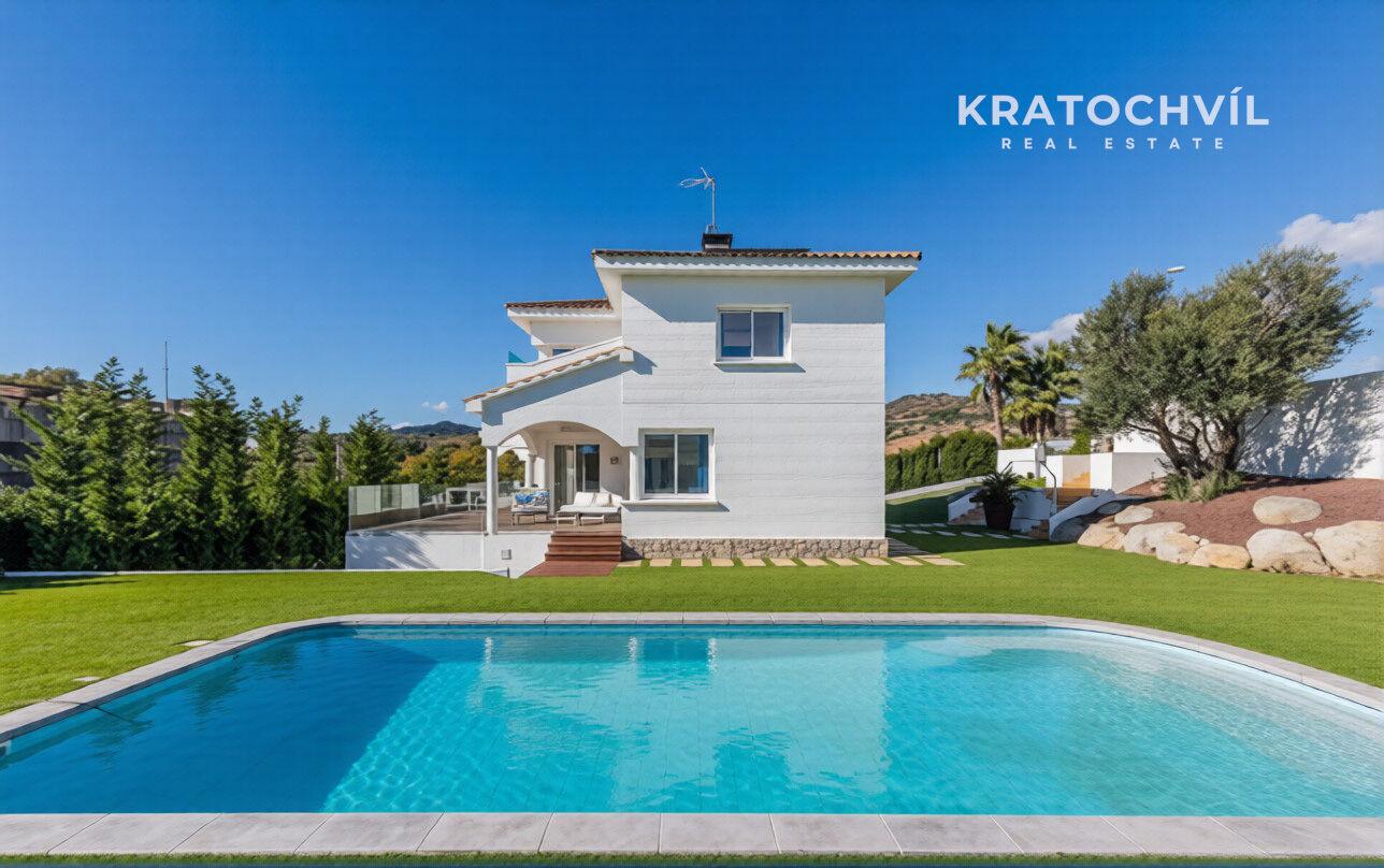 Villa 8+2, 600 m2, Alella, Barcelona, 7 min od pláže.