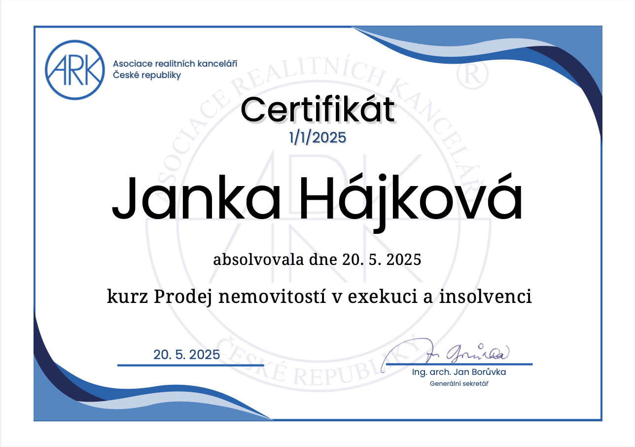 Prodej nemovitosti v insolvenci a exekuci